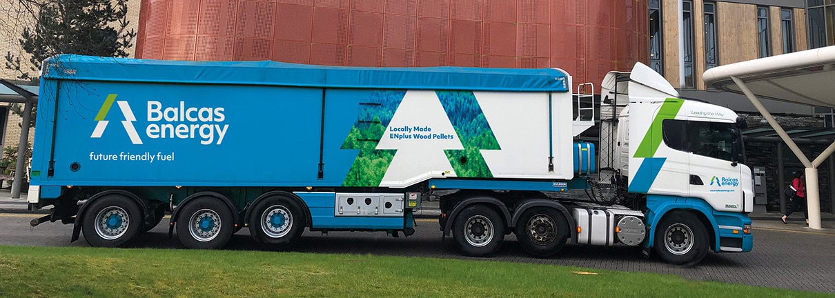 wood pellets truck lorry