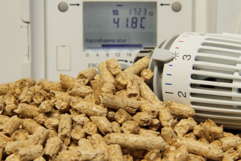 Biomass wood pellet boiler