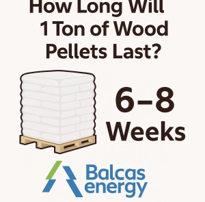 How long will 1 ton of wood pellets last