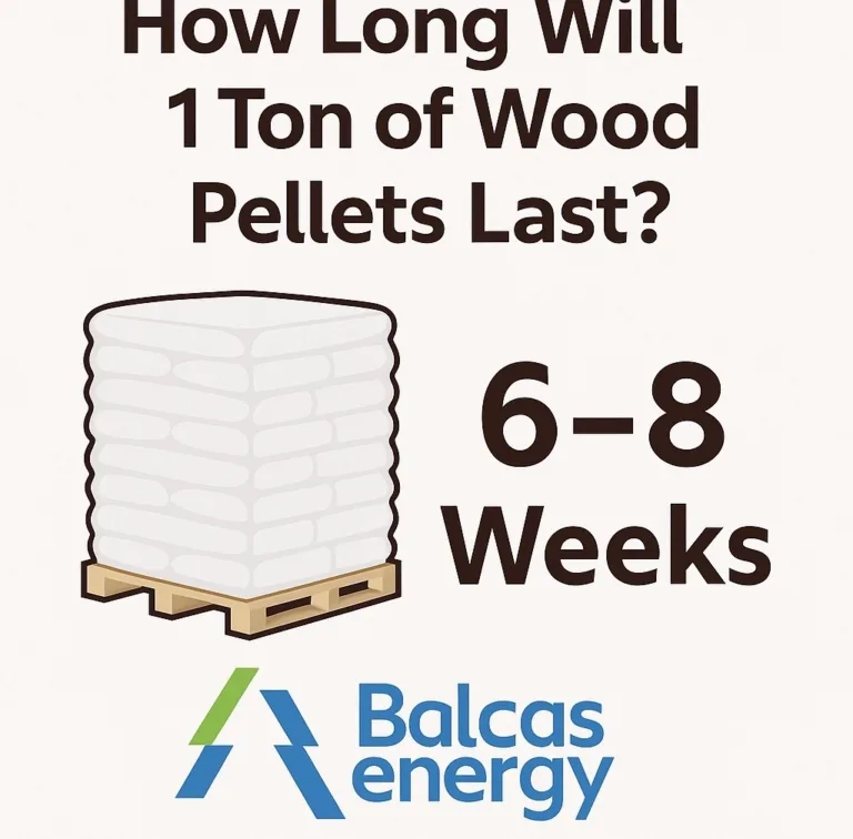How long will 1 ton of wood pellets last