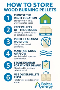 Store Wood Burning Pellets