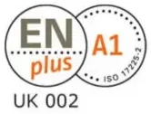 ENplus A1 certified, UK 002